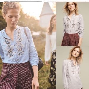 Anthro Floreat Jeweled Embellished top popover 4